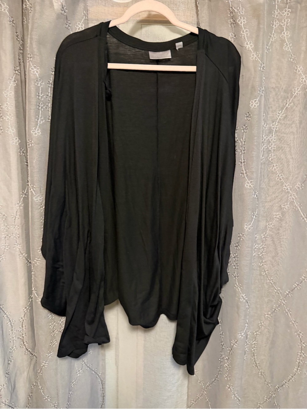 Avenue Black Top with Light Pink Neck Trim